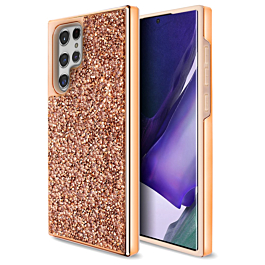 Full Glitter Case For S23 Ultra- Rose Gold