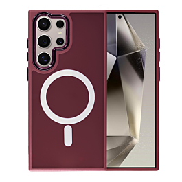 Matte Case With Magsafe For S23 Ultra- Maroon