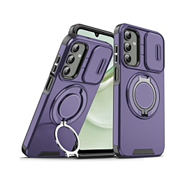 Shock Proof Case With MagSafe KickStand and Camera Cover For S24/S25 - Purple