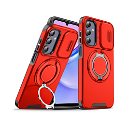 Shock Proof Case With MagSafe KickStand and Camera Cover For S24/S25 - Red