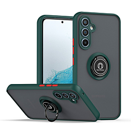 Matte Case With Ring Stand For S24 FE - Green