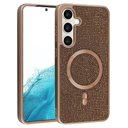 Full Glitter Case With Magsafe For S24 Plus/ S25 Plus - Gold