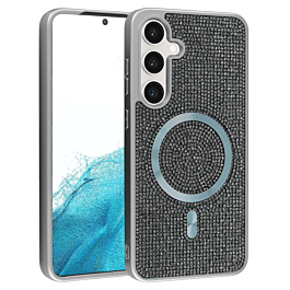 Full Glitter Case With Magsafe For S24 Plus/ S25 Plus - silver