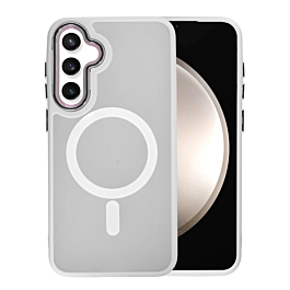 Matte MagSafe Case For S24 Plus/ S25 Plus - White/Pink
