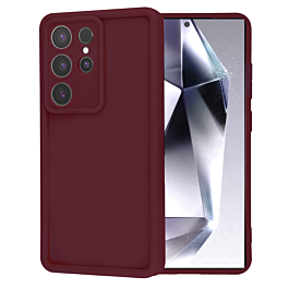 Rounded Case For S24 Ultra - Red