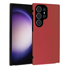 Full Cover Silicone Case For S24 Ultra - Red