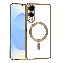 Shiny Case With Magsafe For S25 edge- Gold
