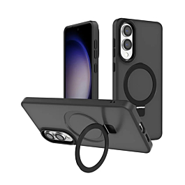 Matte Case With MagSafe Kickstand For S25 edge- Black