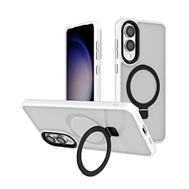 Matte Case With MagSafe Kickstand For S25 edge- White