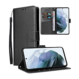 Leather Folio Case For S25 Ultra- Black