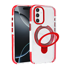 Gloss Case with MagSafe Kickstand For S25 FE- Red