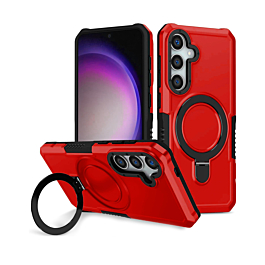 ShockProof Case With MagSafe KickStand For Galaxy S26- Red