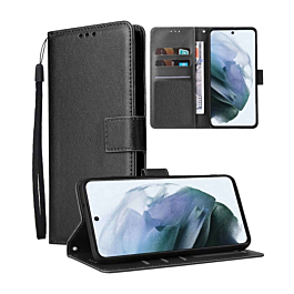 Leather Folio Case For Galaxy S26 Plus - Black