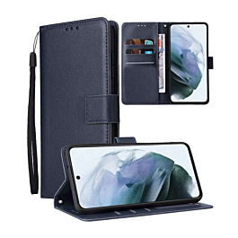 Leather Folio Case For Galaxy S26 Plus - Blue