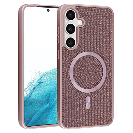 Full Glitter with MagSafe For Galaxy S26 Plus - Pink