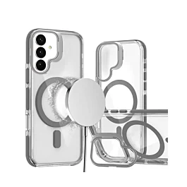Gloss Case MagSafe with Camera Kickstand For Galaxy S26 Plus - Gray