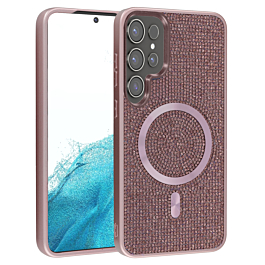 Full Glitter With MagSafe Kickstand For Galaxy S26 Ultra - Pink