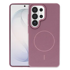 Leather Case With MagSafe For Galaxy S26 Ultra - Pink