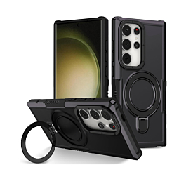 ShockProof Case With MagSafe Kickstand For Galaxy S26 Ultra - Black