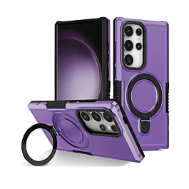 ShockProof Case With MagSafe Kickstand For Galaxy S26 Ultra - Purple