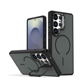 ShockProof TPU Case MagSafe With Kickstand For Galaxy S26 Ultra - Black