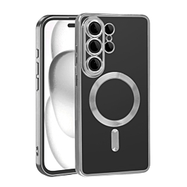 Shiny Case With MagSafe For Galaxy S26 Ultra - Silver
