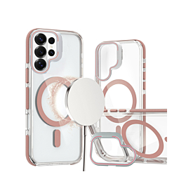 Gloss Case With MagSafe Camera Kickstand For Galaxy S26 Ultra - Pink