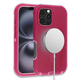Wireless Charging Defender Case For iPhone 17 - Pink