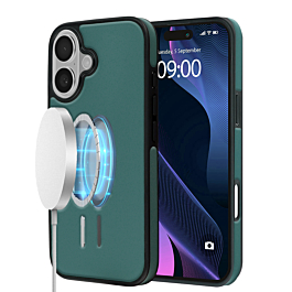 Full Leather Case With Magsafe For iPhone 17 - Green