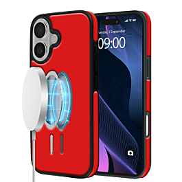 Full Leather Case With Magsafe For iPhone 17 - Red