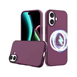 Silicone Case With MagSafe For iPhone 17 - Plum