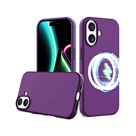 Silicone Case With MagSafe For iPhone 17 - Purple