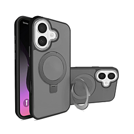 Matte MagSafe Kickstand Case For iPhone 17 - Black