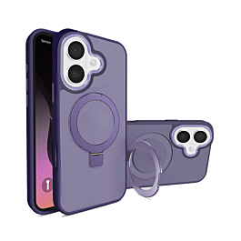 Matte MagSafe Kickstand Case For iPhone 17 - Purple