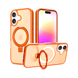 Matte MagSafe Kickstand Case For iPhone 17 - Orange
