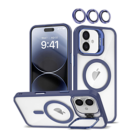 Gloss MagSafe Case with camera Kickstand For iPhone 17 - Blue