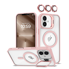 Gloss MagSafe Case with camera Kickstand For iPhone 17 - Pink