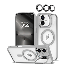 Gloss MagSafe Case with camera Kickstand For iPhone 17 - Gray