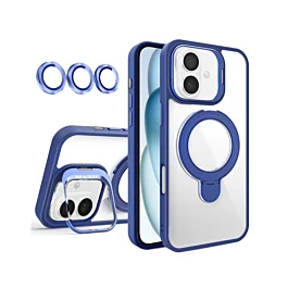 Gloss Finish Case With Dual Kickstand For iPhone 17 - Blue