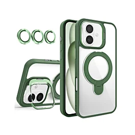 Gloss Finish Case With Dual Kickstand For iPhone 17 - Green