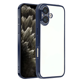Frosted Clear Case For iPhone 17 - Blue