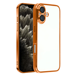 Frosted Clear Case For iPhone 17 - Orange