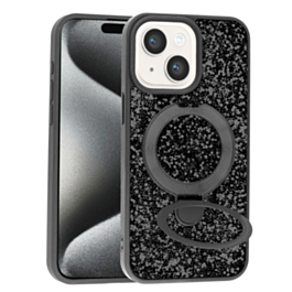 Full Glitter Case With Magsafe Kickstand For iPhone 16e / 17e - Black