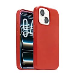 Leather Case With Wireless Charging For iPhone 16e / 17e - Red