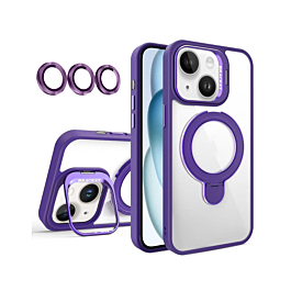 Dual Kickstand Case With Wireless Charging For iPhone 16e / 17e - Purple