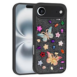 3d Glitter Case For iPhone Air - Black