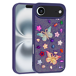 3d Glitter Case For iPhone Air - Purple