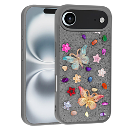 3d Glitter Case For iPhone Air - Gray