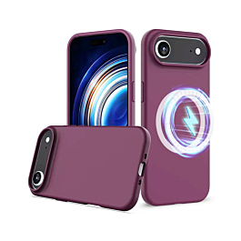 Silicone Case With MagSafe For iPhone Air - Plum