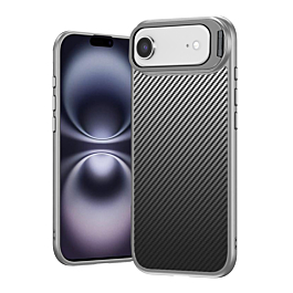 Carbon Fiber Case For iPhone Air - Silver